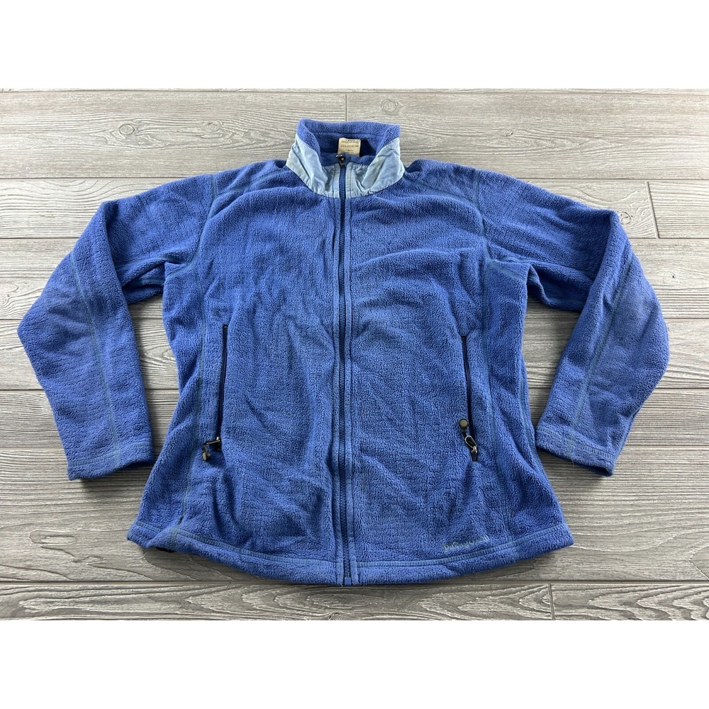 Patagonia Fleece Jacket Full Zip Mock Neck Blue Women's Size Medium